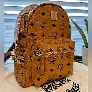 MCM Stark Studded Mini Backpack Authentic NEW
